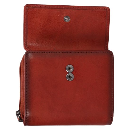 Dámská kožená peněženka LGW 2003D koňak - zapínání