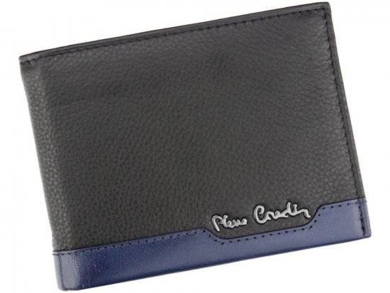 Pánska kožená peňaženka Pierre Cardin TILAK37 2325 RFID čierna + modrá