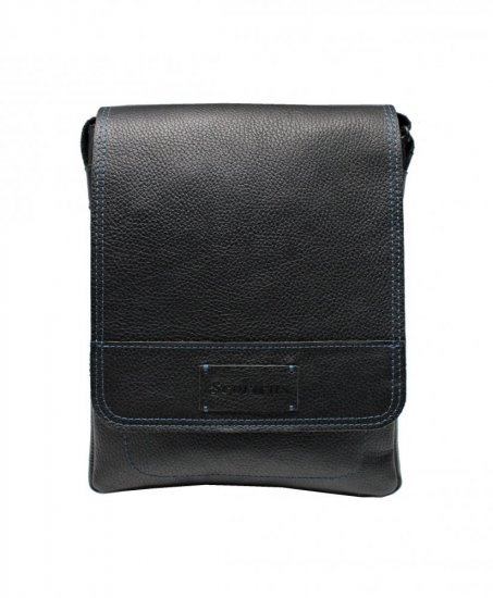 Pánská kožená taška přes rameno Scorteus na iPad SM 1137 černá 1