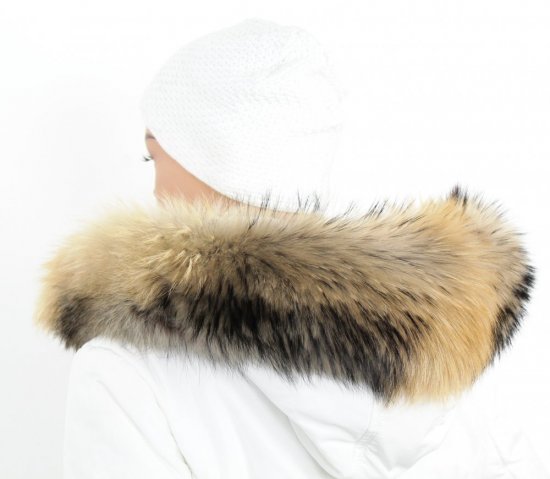 Fur trim on the hood -  raccoon collar M 44/16 (75 cm) 2
