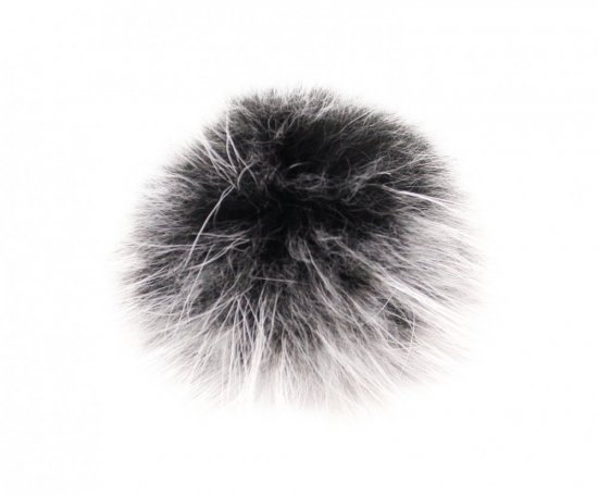 Kožušinový brmbolec medvedíkovec snowtop čierno-biely M 36 menšia