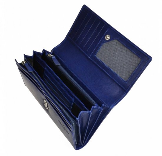 Dámska kožená peňaženka SG-228 modrá 2 - vnútorné vybavenie