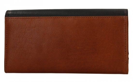Dámska kožená peňaženka BLC/24787/720 koňak/čierná