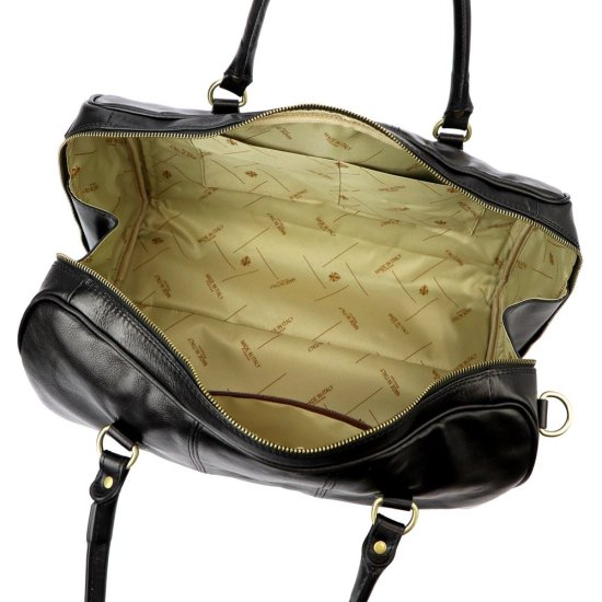 Kožená cestovní taška Gabriel černá - vnitřní vybavení