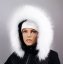 Fur trim on the hood - snow-white raccoon collar M 142/17 (70 cm) 1
