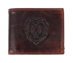 Pánská kožená peněženka 2104W Lion hnědá