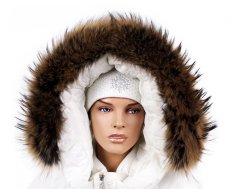 Kožešinový lem na kapuci - límec mývalovec snowtop M 35/70 (75 cm) 1