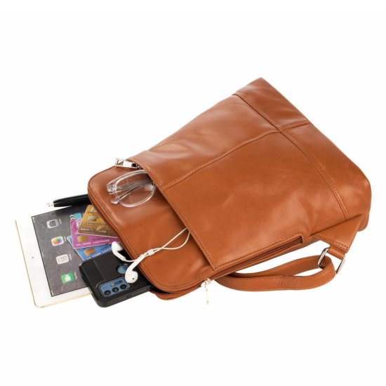 Kožený batoh El Forrest Colin hnědý - vnitřní vybavení