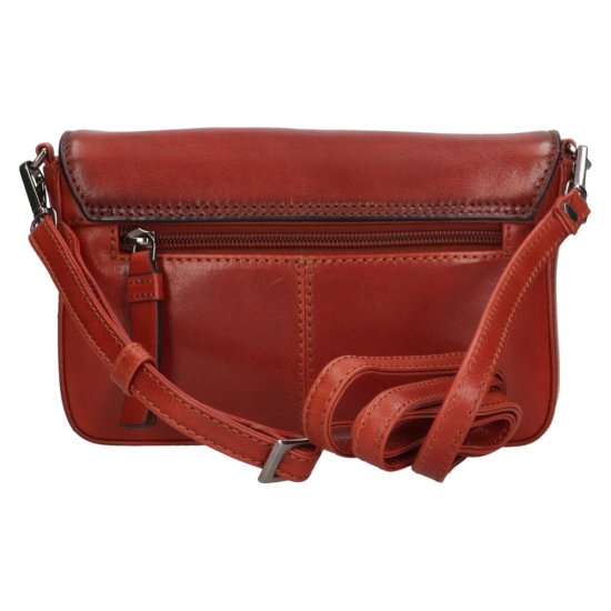 Dámska kožená kabelka LGB 2050 koňak - zadná strana