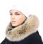 Kožešinový lem na kapuci - límec liška snowtop černo - béžová L 18/35 (65 cm)