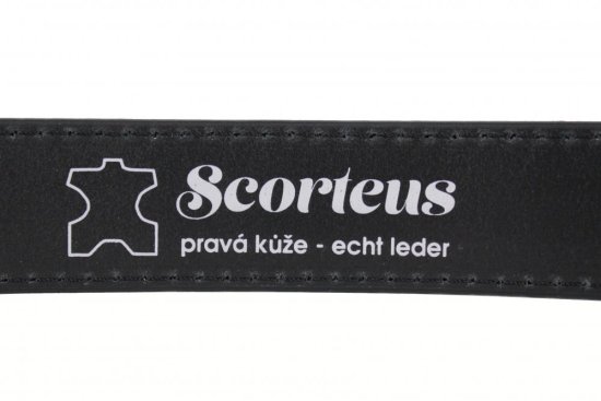 Pánský kožený opasek Scorteus SC-GR-13 černý 2