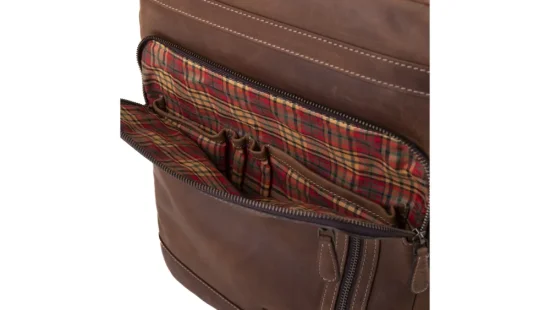 Kožený batoh na notebook UNISEX 28278 hnědý - vnitřní vybavení 4