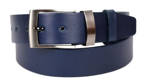 Pánský kožený opasek 234-PR56 modrý 1 Pánský kožený opasek 234-PR56 modrý 1