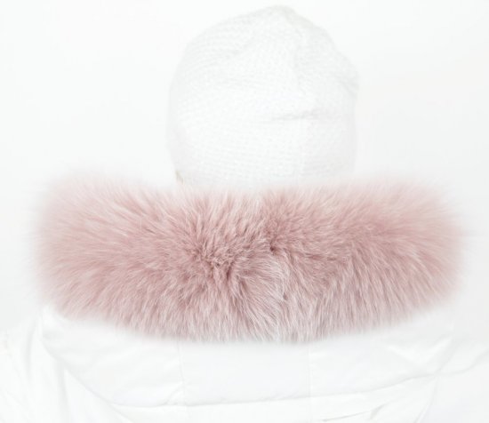 Kožešinový lem na kapuci - límec liška snowtop pudrová LP 5 (65 cm) 1