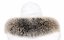 Kožušinový lem na kapucňu - golier líška snowtop čierno - béžová L 18/2 (65 cm)