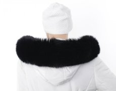Kožušinový lem na kapucňu - golier líška L 06/17 (75 cm) 1