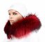 Fur trim on the hood - red raccoon collar M 14/9 (70 cm)