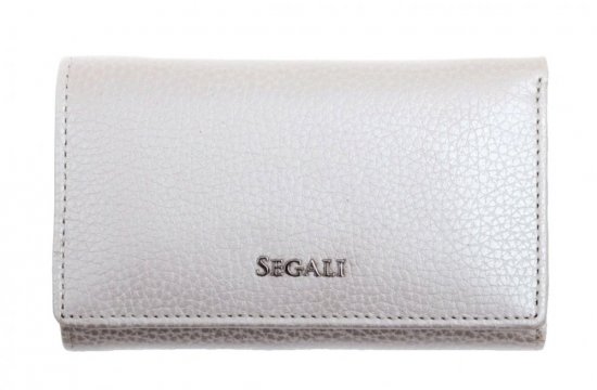 Dámska kožená peňaženka SG-27074 strieborná