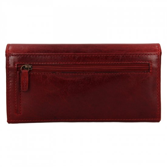 Dámská kožená peněženka W-22025/T červená