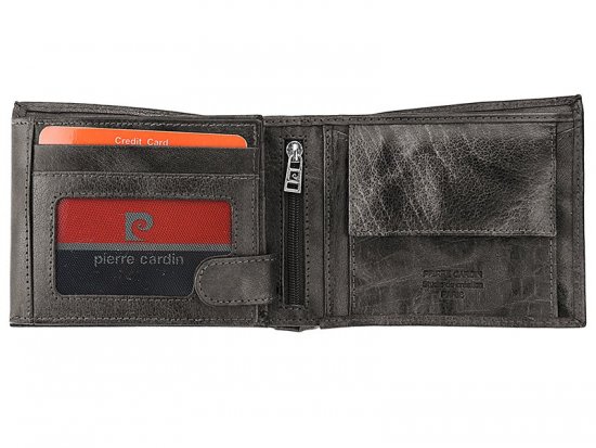 Pánská kožená peněženka Pierre Cardin FOSSIL TILAK12 2325 RFID hnědá