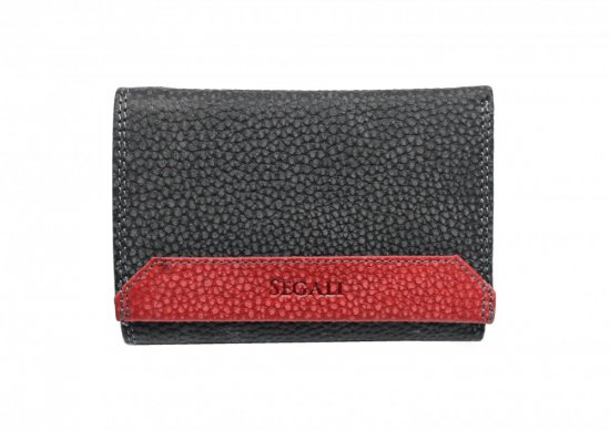 Dámská kožená peněženka SG-2100 černo červená