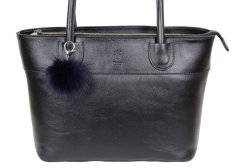 Kožušinový prívesok ku kabelke medvedíkovec tmavo modrý mini