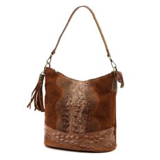 Dámská kožená kabelka Linda camel - přední strana