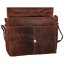 Kožená taška přes rameno UNI Falco hnědá - zapínání na magnet