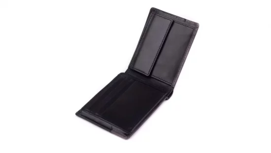 Pánska kožená peňaženka 2951320005 čierna/sivá 3