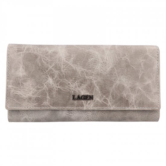 Dámska kožená peňaženka LG-22164 sivá - predný pohľad