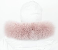 Kožušinový lem na kapucňu - golier líška snowtop pudrová LP 5 (61 cm) 1