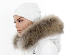 Kožešinový lem na kapuci - límec mývalovec 134 (70 cm)