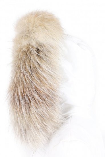 Kožušinový lem na kapucňu - golier medvedíkovec M B14 béžový melír  (70 cm)