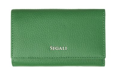 Dámska kožená peňaženka SG-27074 zelená - predná strana
