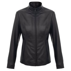 Dámská kožená bunda 2138 černá - NADMĚR