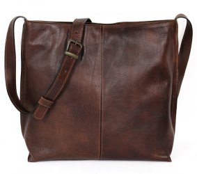 Dámská kožená kabelka  SC - YVO. tobacco - přední strana