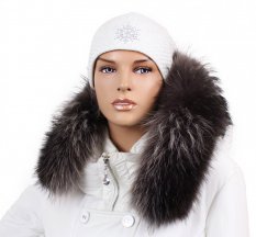 Fur trim on the hood - raccoon collar graphite M 37/8 (75 cm)