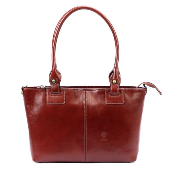 Dámska kožená kabelka Angelika hnedá 2