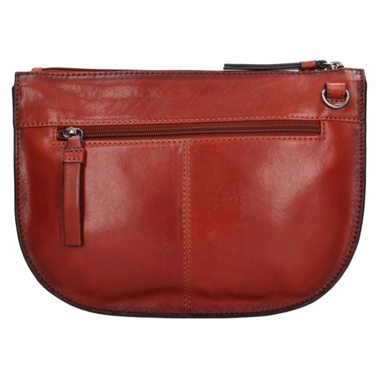 Dámská kožená kabelka LGB 2199 koňak - zadní strana