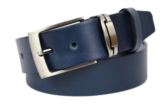 Pánský kožený opasek 234-PR56 modrý Pánský kožený opasek 234-PR56 modrý