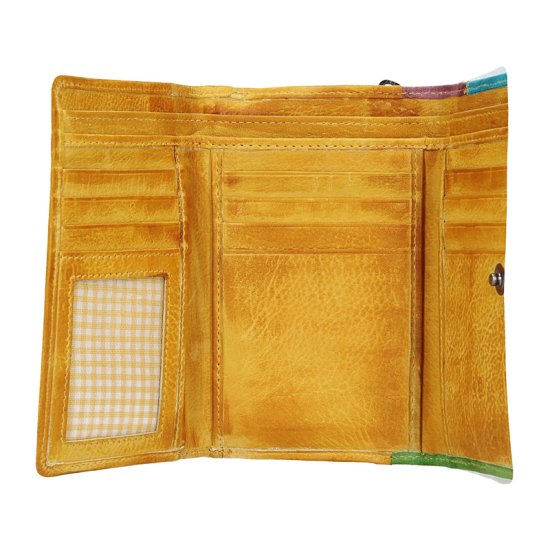 Dámská kožená peněženka LG-211/D Yellow MULTI 2