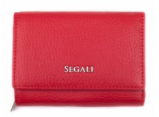 Dámská kožená peněženka SG-27106 B Červená