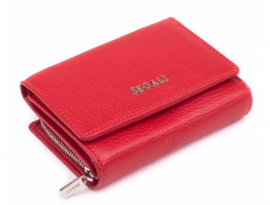 Dámska kožená peňaženka SG-27106 B Červená