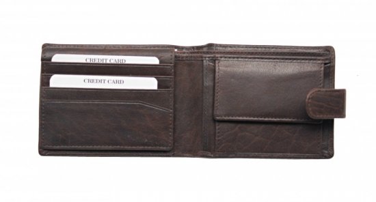 Pánska kožená peňaženka LA-24978 tmavo hnedá