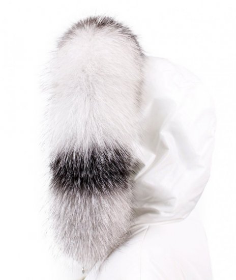 Kožušinový lem na kapucňu - golier líška bluefrost white LB 21/13 (66 cm) 2