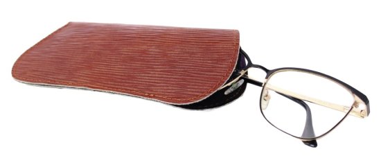 Kožené pouzdro na brýle REN. havana vzor 2