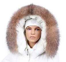 Kožušinový lem na kapucňu - golier líška bluefrost wolf LBW 01/8 (74 cm) 1