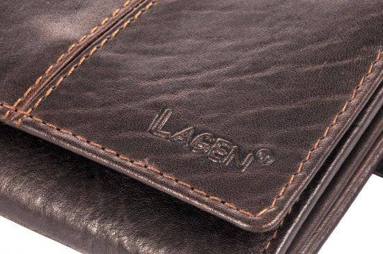 Dámska kožená peňaženka PWL-2388/T tm. hnedá 8