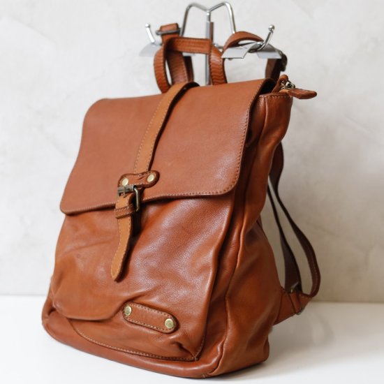 Kožený batoh UNISEX Elien camel 3