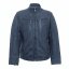Pánska kožená bunda 8066 - modrá - veľkosť: L